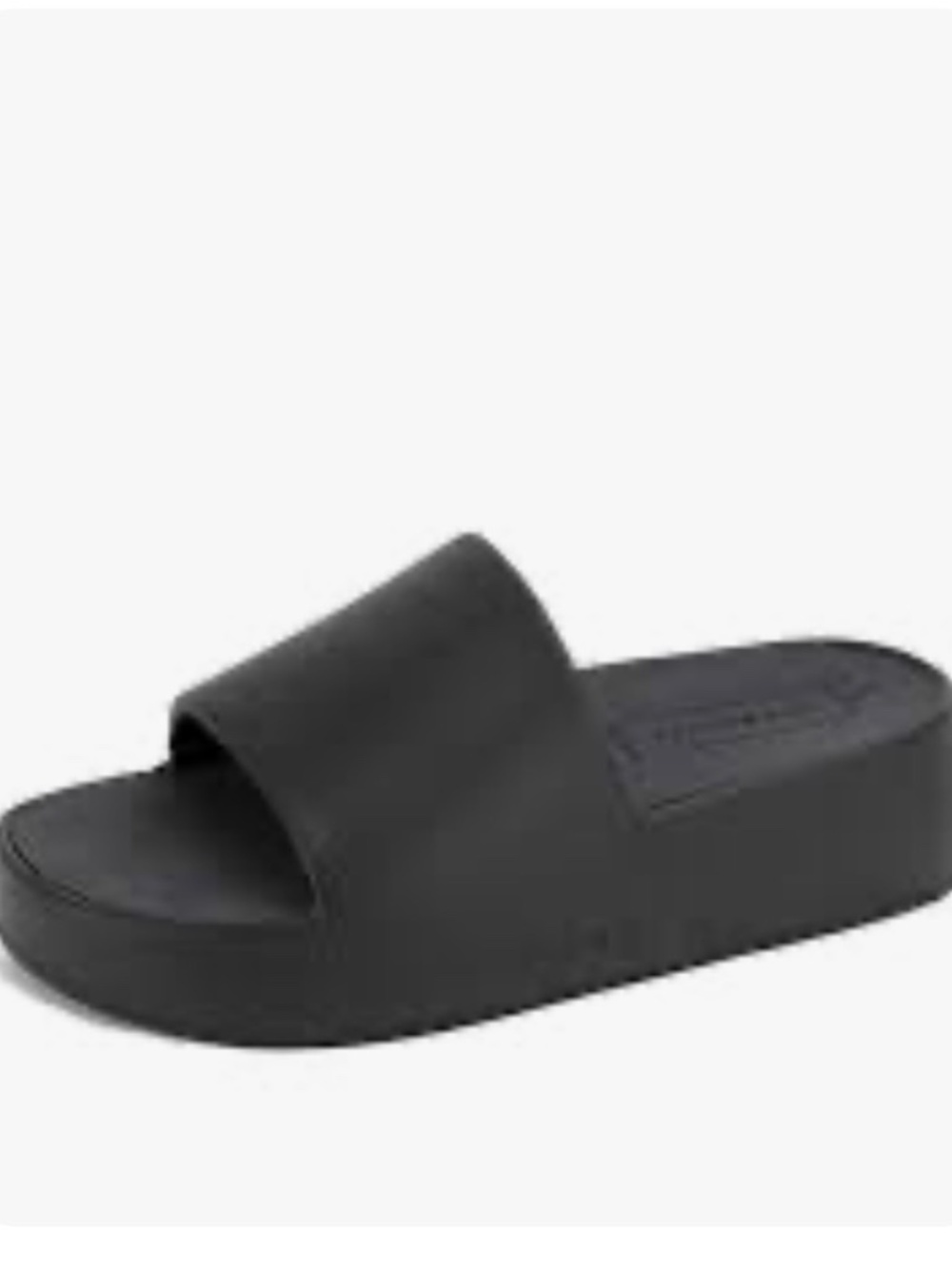 Yellow Box Torrey black platform rubber slide 7 sold out in black